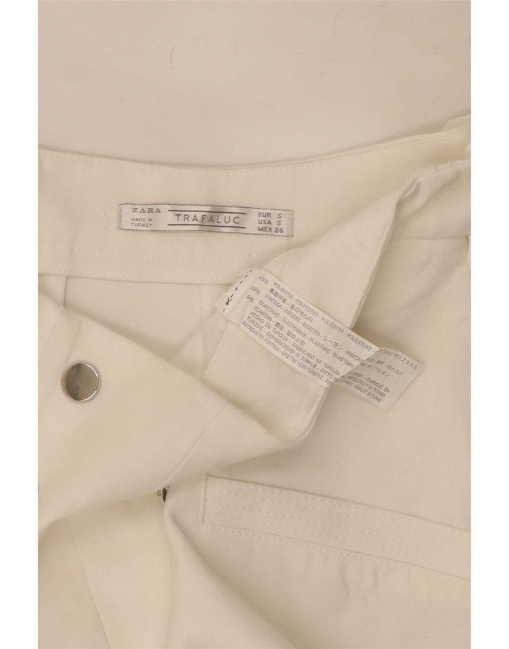 Женские шорты Zara Trafaluc с высокой талией, маленькие W26, белый полиэстер