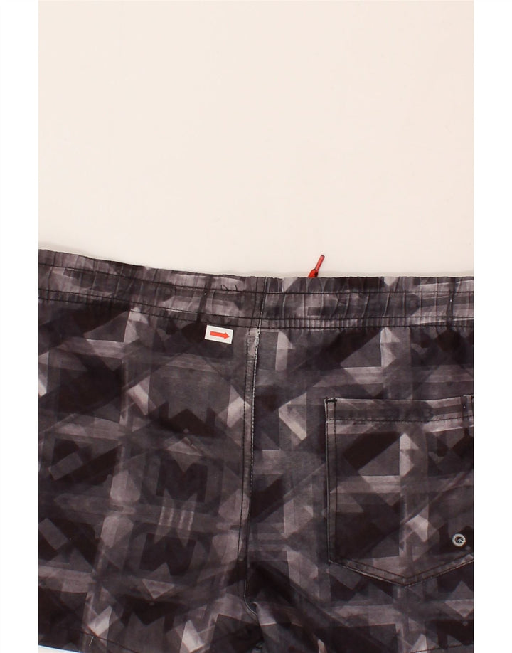 UMBRO Boys Swimming Shorts 7-8 Years Small Grey Geometric Vintage Umbro and Second-Hand Umbro from Messina Hembry 