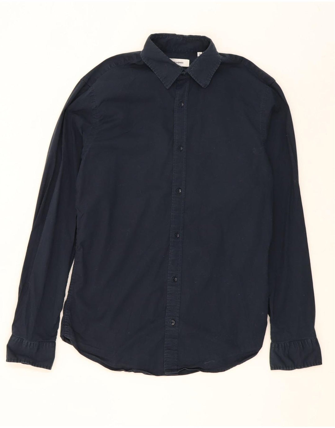 JACK & JONES Mens Shirt Small Navy Blue Cotton Vintage Jack & Jones and Second-Hand Jack & Jones from Messina Hembry 