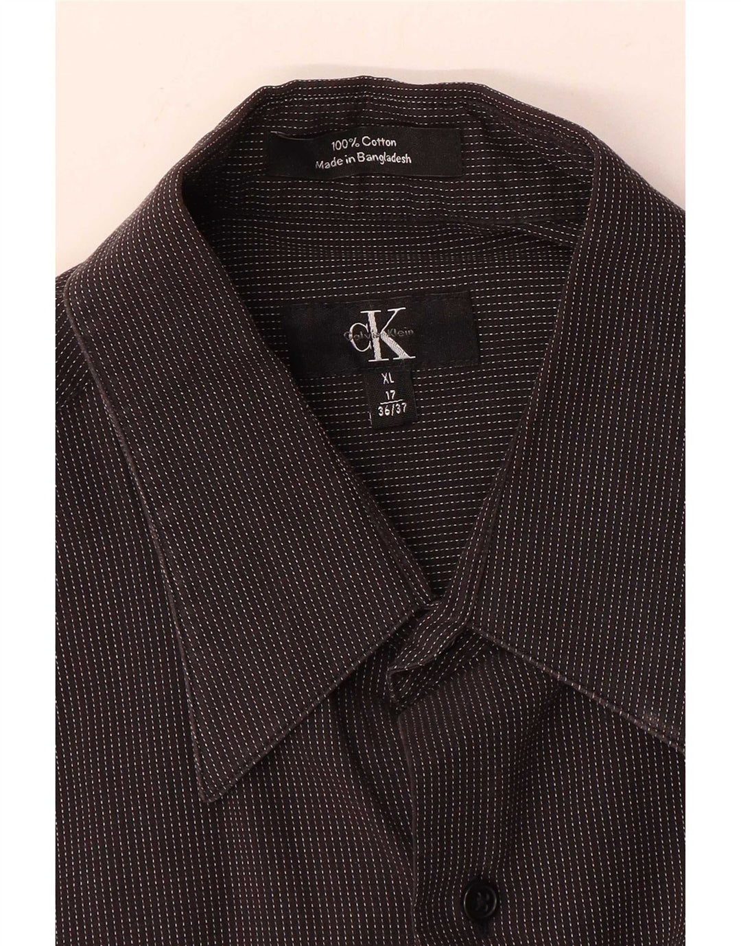Мужская рубашка Calvin Klein, размер 17 XL, хлопковая серая полоска