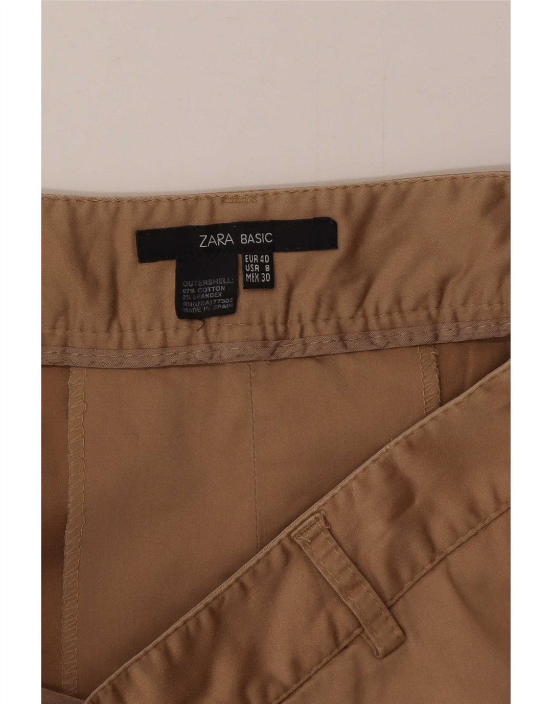 Женская юбка-трапеция Zara EU 40 Medium W30 Бежевый хлопок