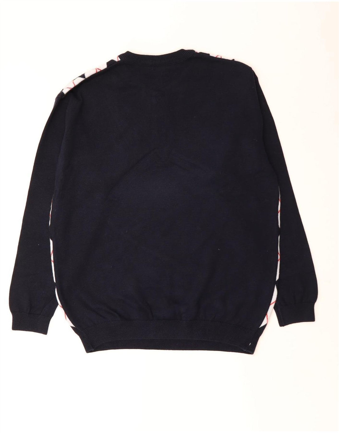 Мужской свитер Lacoste с круглым вырезом, размер 6 XL, темно-синий с узором аргайл/бриллиант