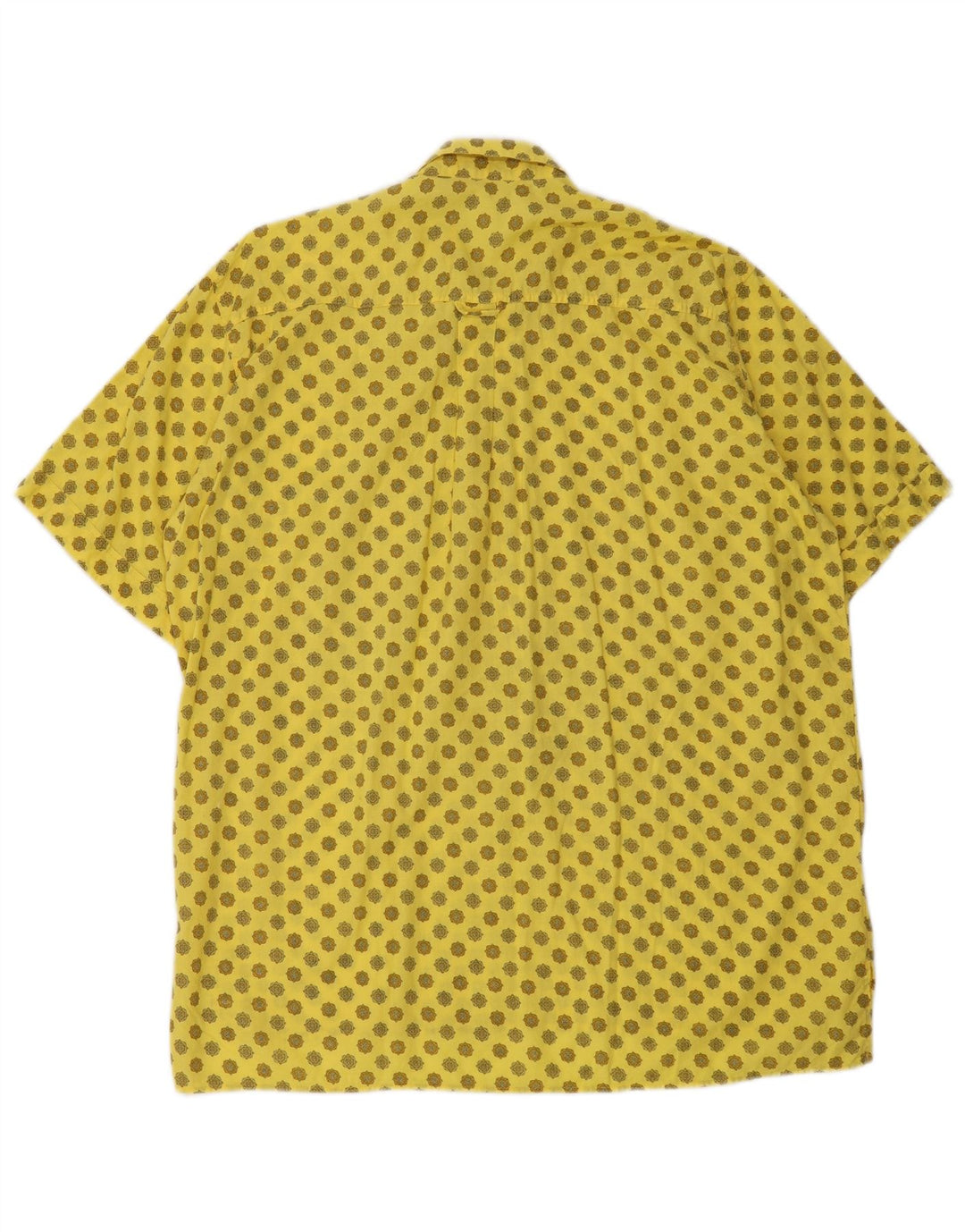 COLMAR Mens Abstract Pattern Short Sleeve Pullover Shirt Medium Yellow