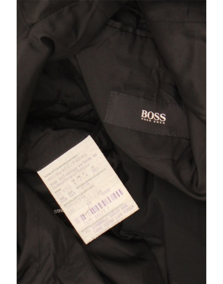 Мужской пиджак с 3 пуговицами HUGO BOSS EU 54 2XL, черная шерсть