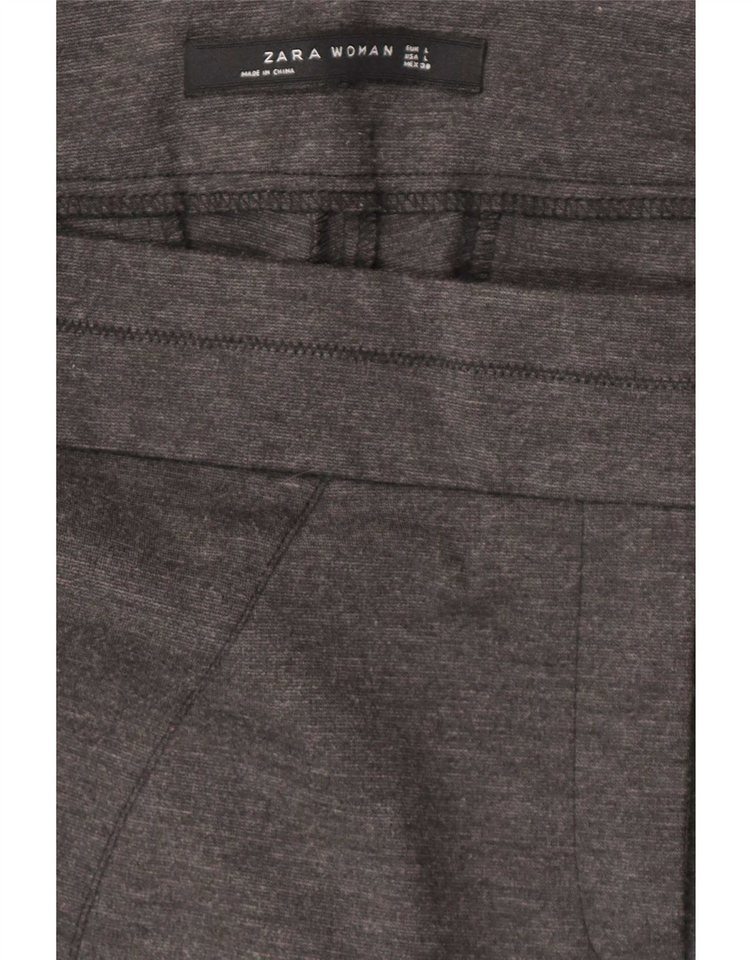 Женские узкие костюмные брюки Zara большие W32 L30 серые в крапинку