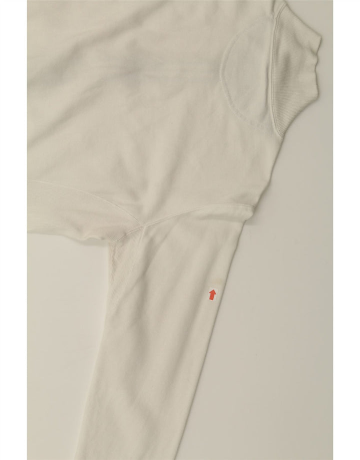 CHAMPION Womens Crop Tracksuit Top Jacket UK 16 Large White Cotton Vintage Champion and Second-Hand Champion from Messina Hembry 