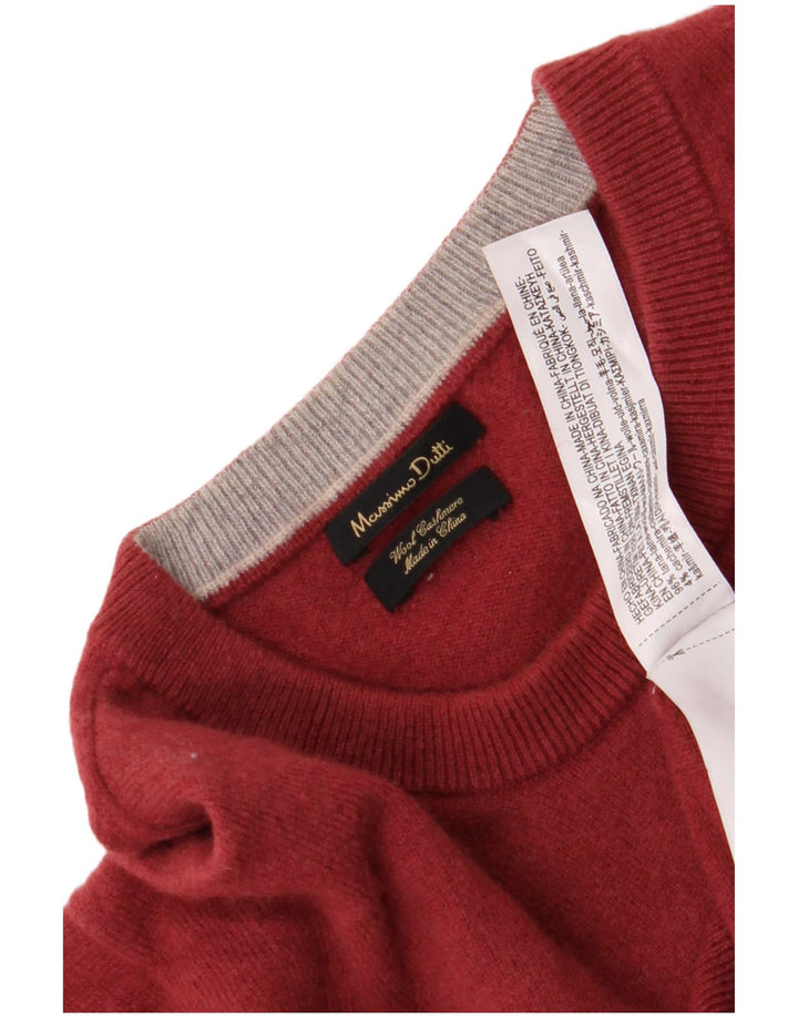 Мужской джемпер с круглым вырезом Massimo Dutti XL, красная шерсть