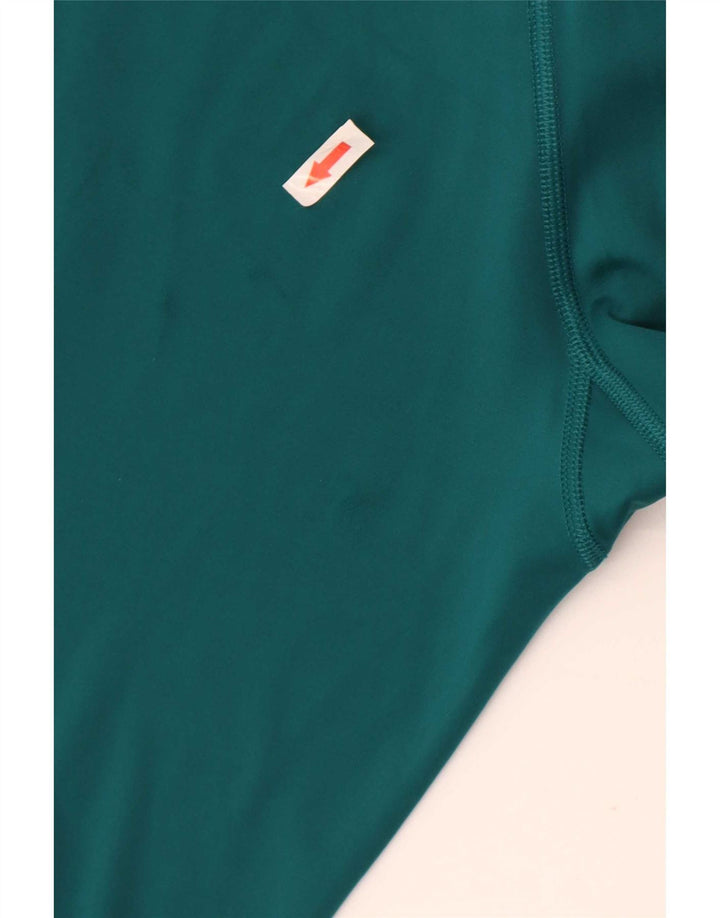 Женские леггинсы Reebok с рисунком, Великобритания, 8/10, маленькие, зеленые, полиэстер с цветными блоками