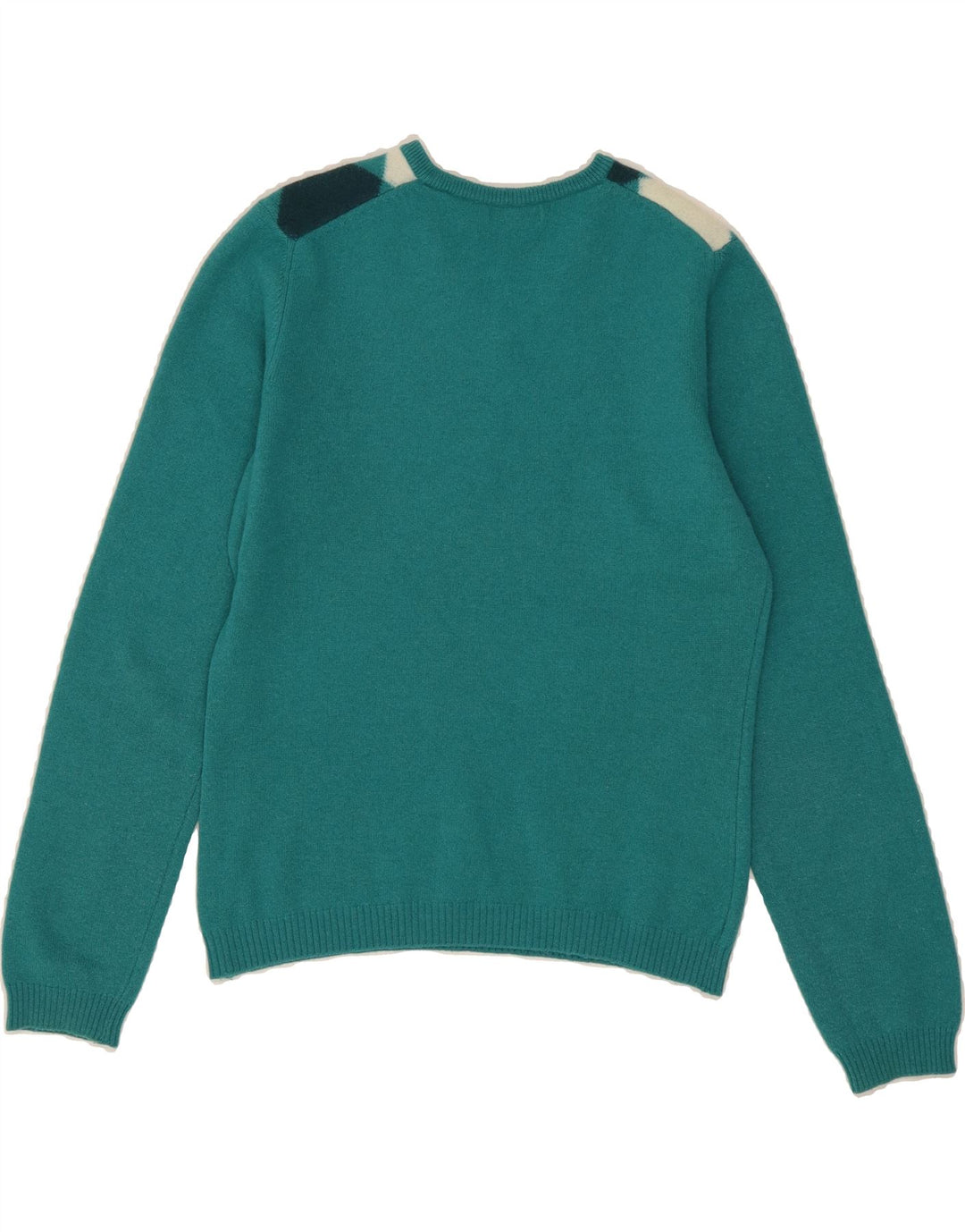BENETTON Womens V-Neck Jumper Sweater UK 12 Medium Turquoise Vintage Benetton and Second-Hand Benetton from Messina Hembry 