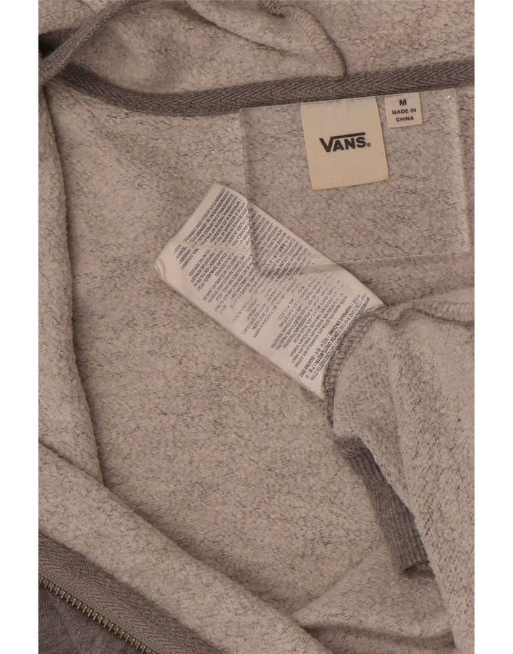 Мужской свитер с капюшоном и молнией с графическим рисунком Vans среднего серого цвета