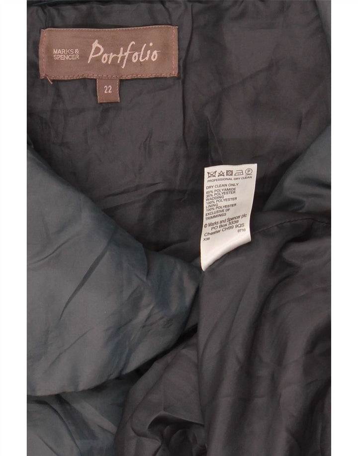 Женская стеганая куртка Marks & Spencer Portfolio UK 22 3XL Темно-синий полиамид