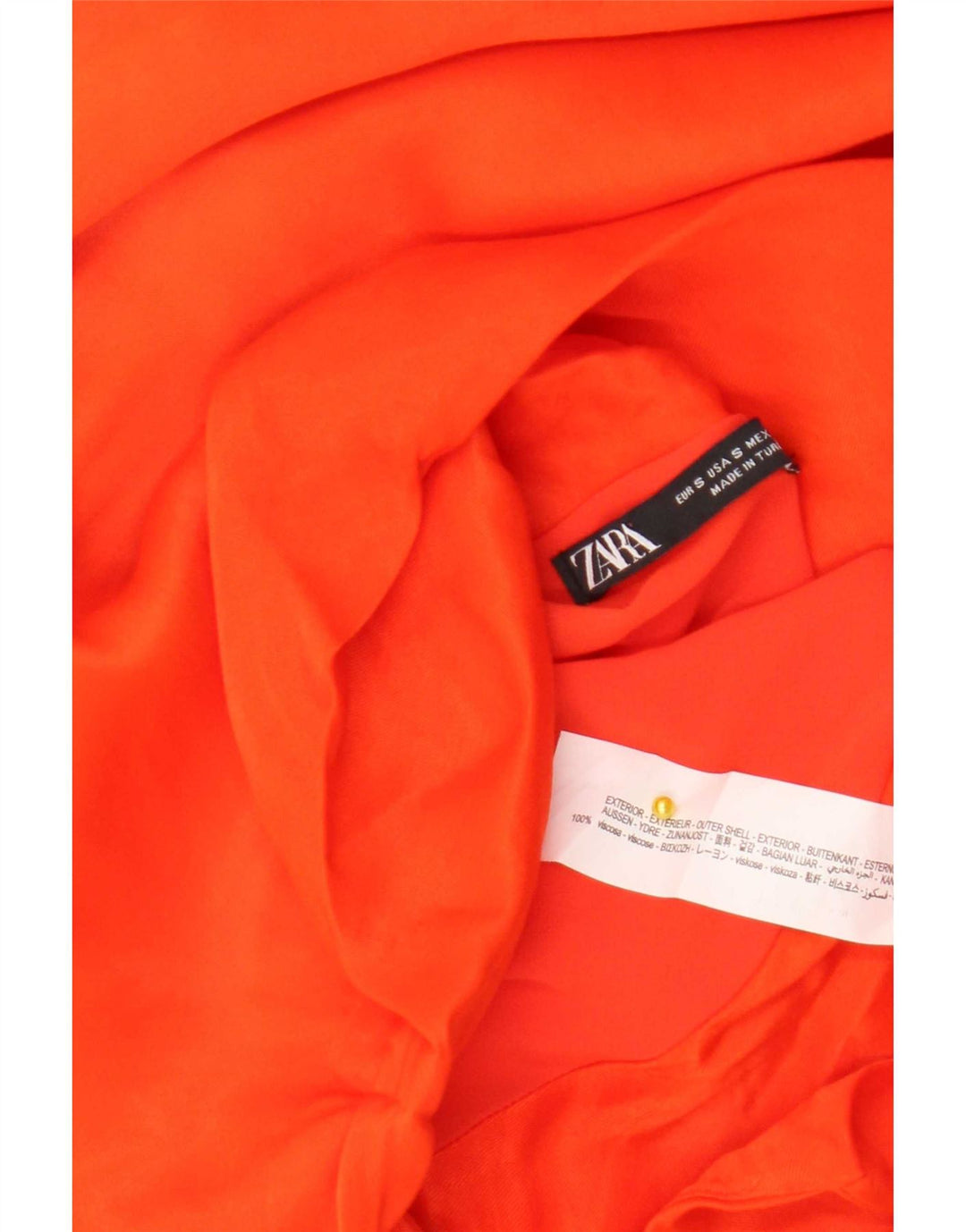 Женский топ с бретелькой Zara UK 10, маленький оранжевый, вискоза