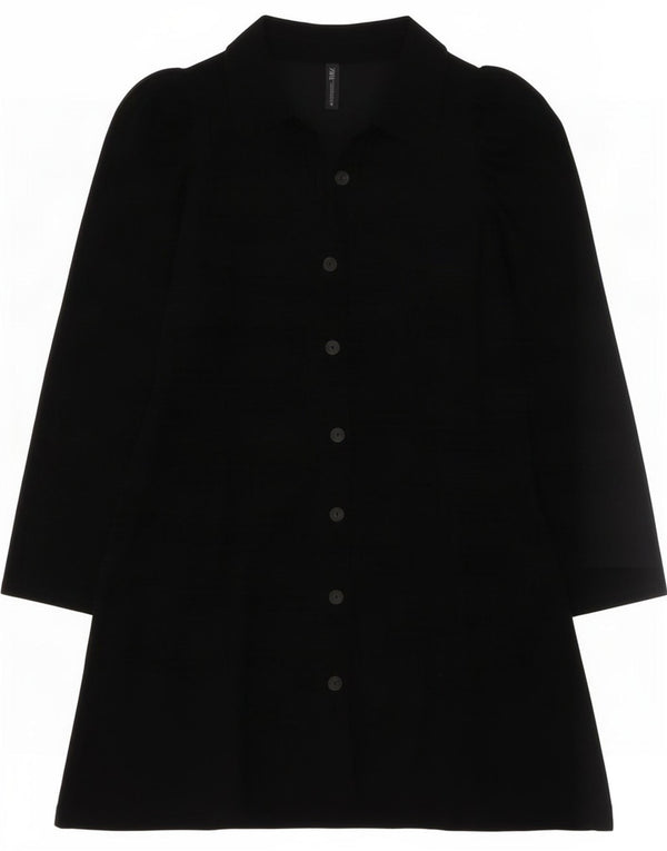 Женское платье-рубашка Zara UK 20 2XL, черное из лиоцелла