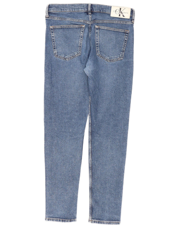 Мужские узкие джинсы Calvin Klein W33 L32, синий хлопок