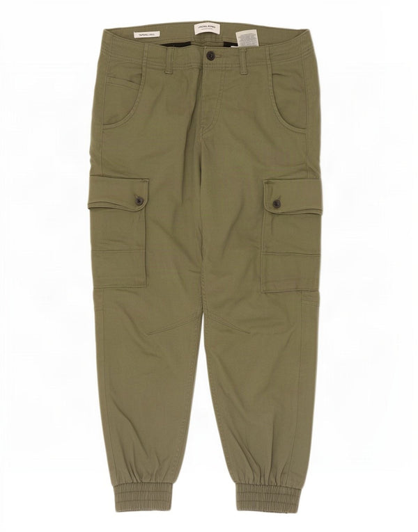 Мужские брюки-карго Jack & Jones Paul Tapered Joggers W30 L26, хлопок цвета хаки