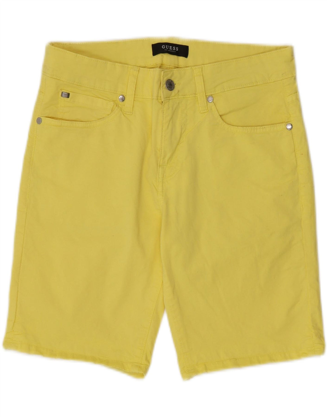 GUESS Womens Casual Shorts W29 Medium Yellow Cotton Vintage Guess and Second-Hand Guess from Messina Hembry 