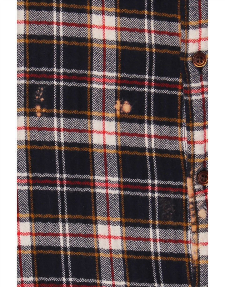 Мужская фланелевая рубашка стандартного кроя Superdry XL, темно-синяя клетка, хлопок