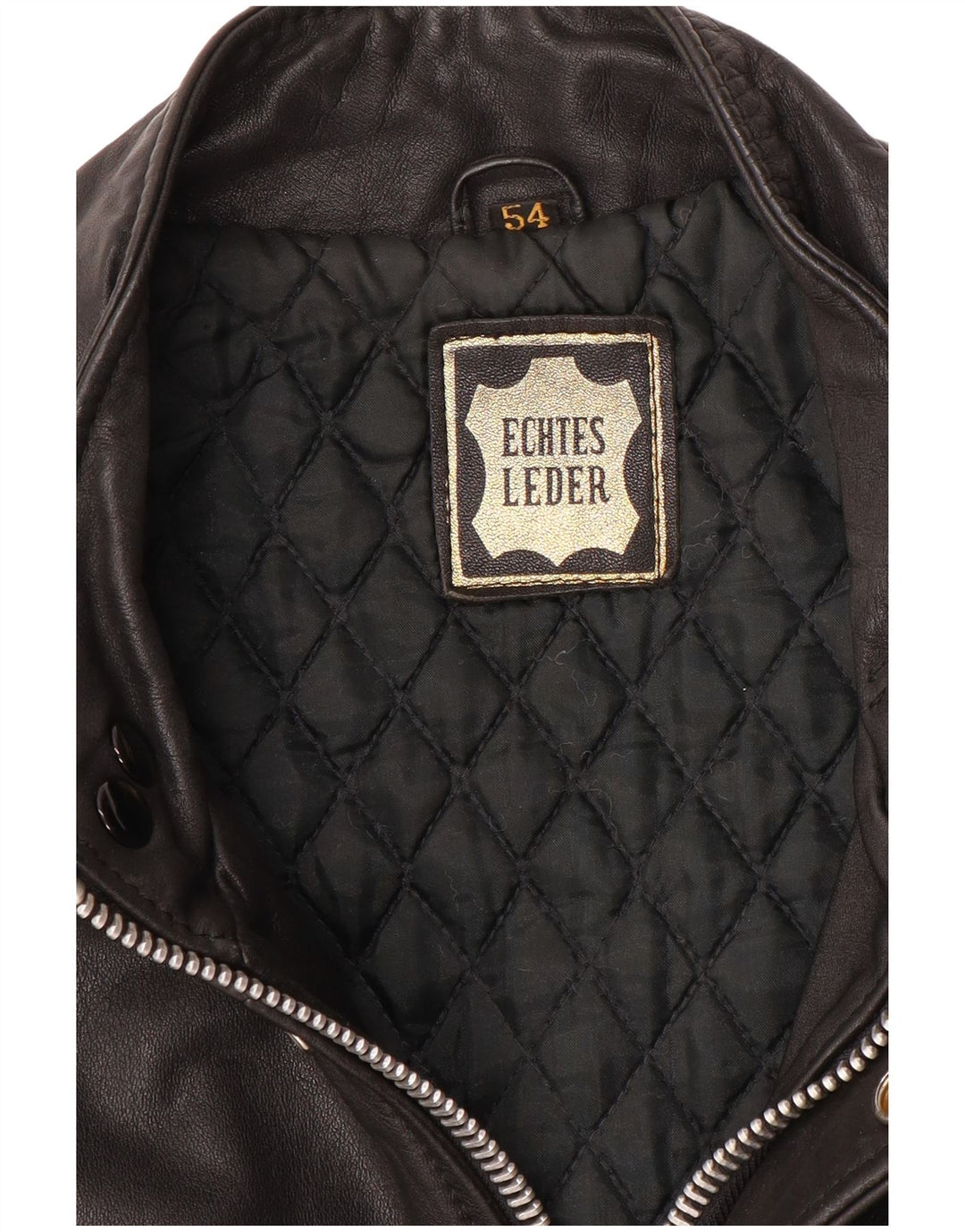 Мужская кожаная куртка в стиле милитари VINTAGE IT 54 2XL черная кожа