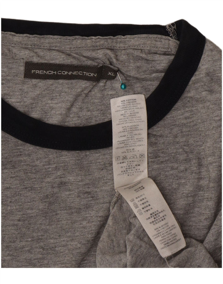 Мужская футболка French Connection Top XL, серый хлопок