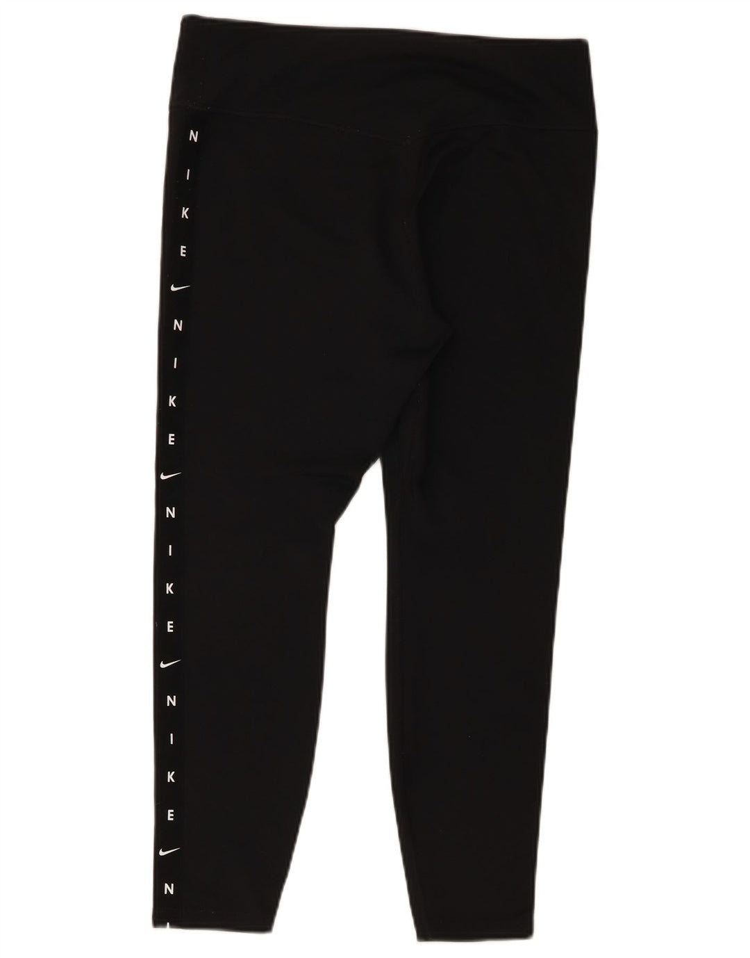 Женские леггинсы с рисунком Nike Dri Fit UK 14, большой черный полиэстер