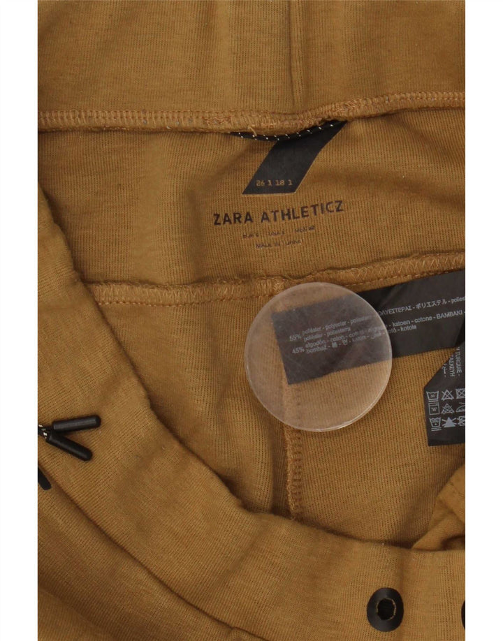 Мужские спортивные брюки Zara, джоггеры, большие коричневые, полиэстер