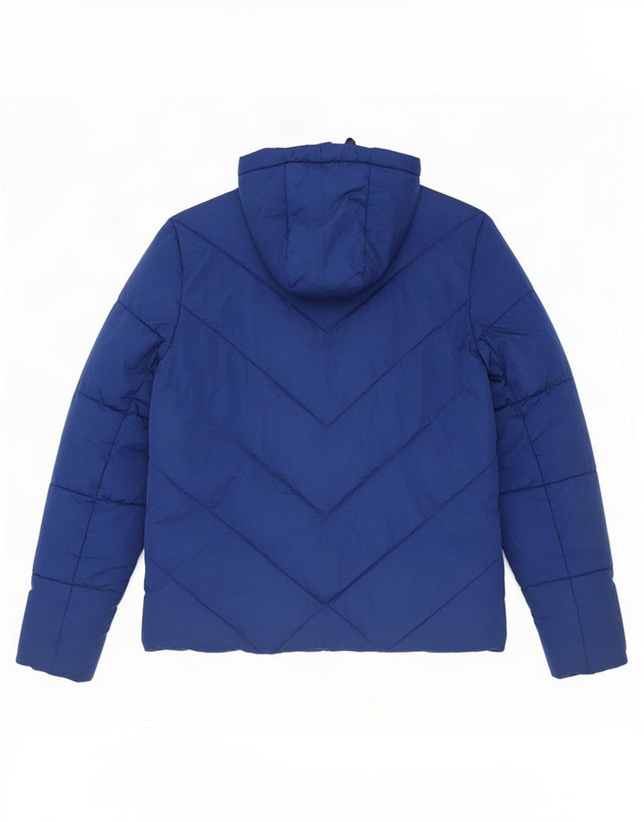 Мужская утепленная куртка с капюшоном Superdry UK 38, средний синий полиэстер