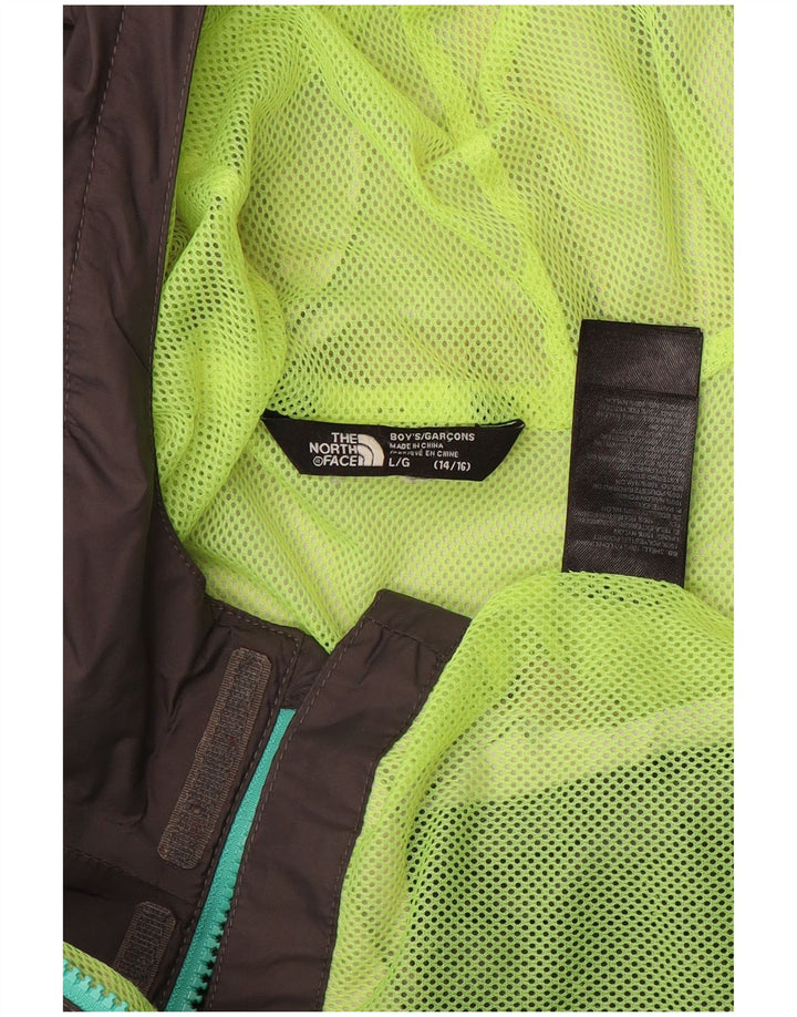 THE NORTH FACE Дождевик с капюшоном для мальчиков 14–15 лет, большой черный нейлон