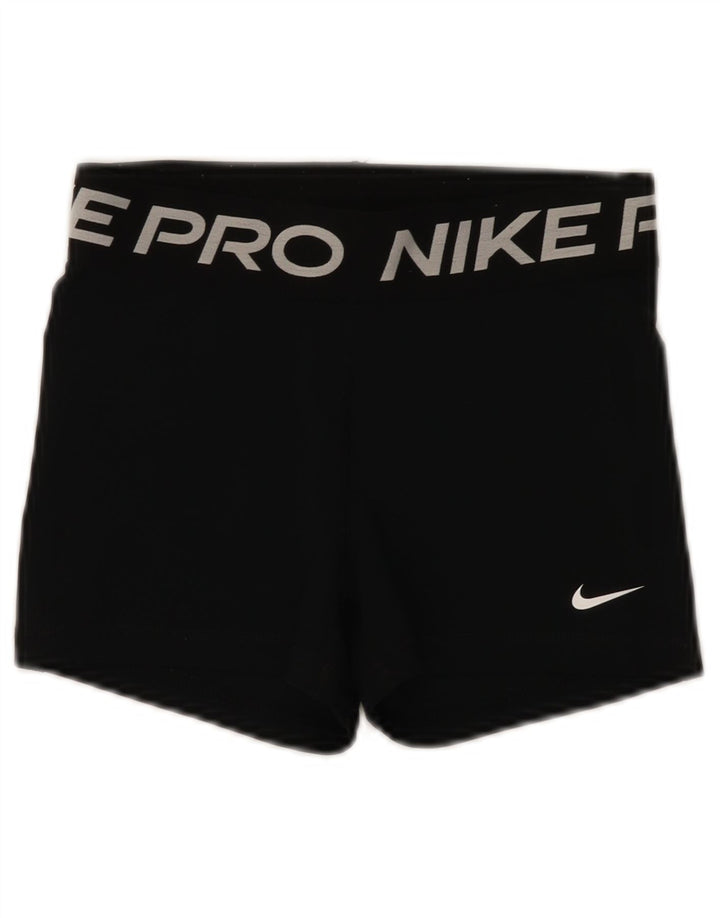 Женские спортивные шорты Nike Dri Fit с графическим рисунком UK 8, маленькие черные из полиэстера