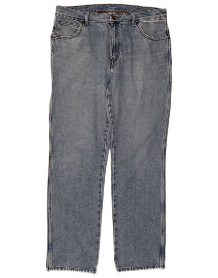 Мужские прямые джинсы Wrangler стандартного кроя W36 L32, синие, хлопок