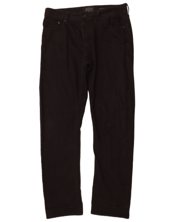 Мужские свободные прямые джинсы Superdry Copperfill W36 L34, черный хлопок