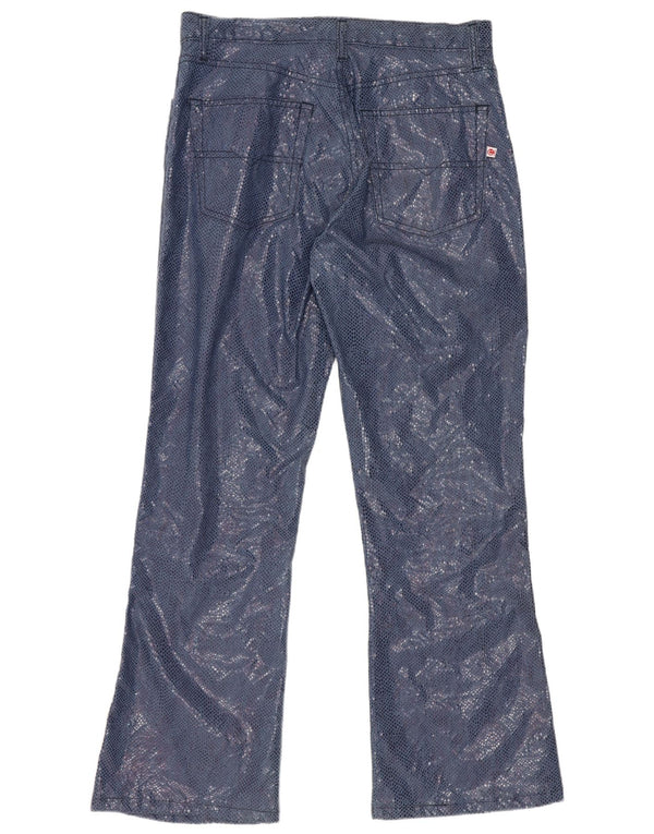 Casucci Женские повседневные брюки Bootcut W31 L29 Синие хлопковые с животным принтом