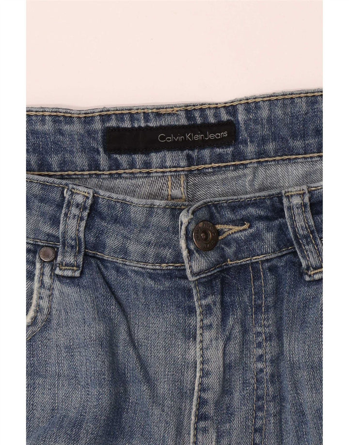 Женские потертые узкие джинсы Calvin Klein W32 L33 синие