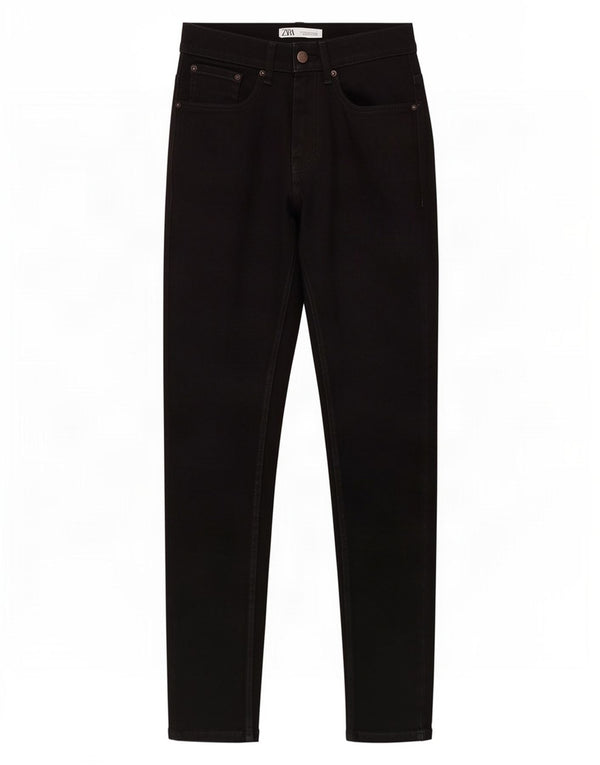 Мужские узкие джинсы Zara EU 38, маленькие W30 L31, черный хлопок