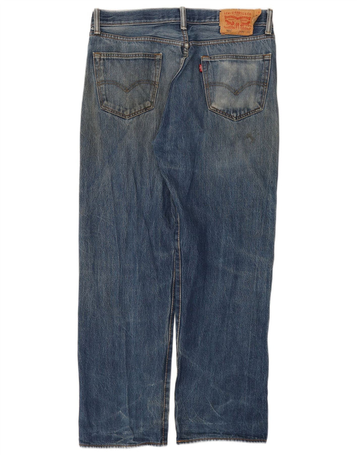 Мужские прямые джинсы Levi's 501 W36 L29 синие, хлопок