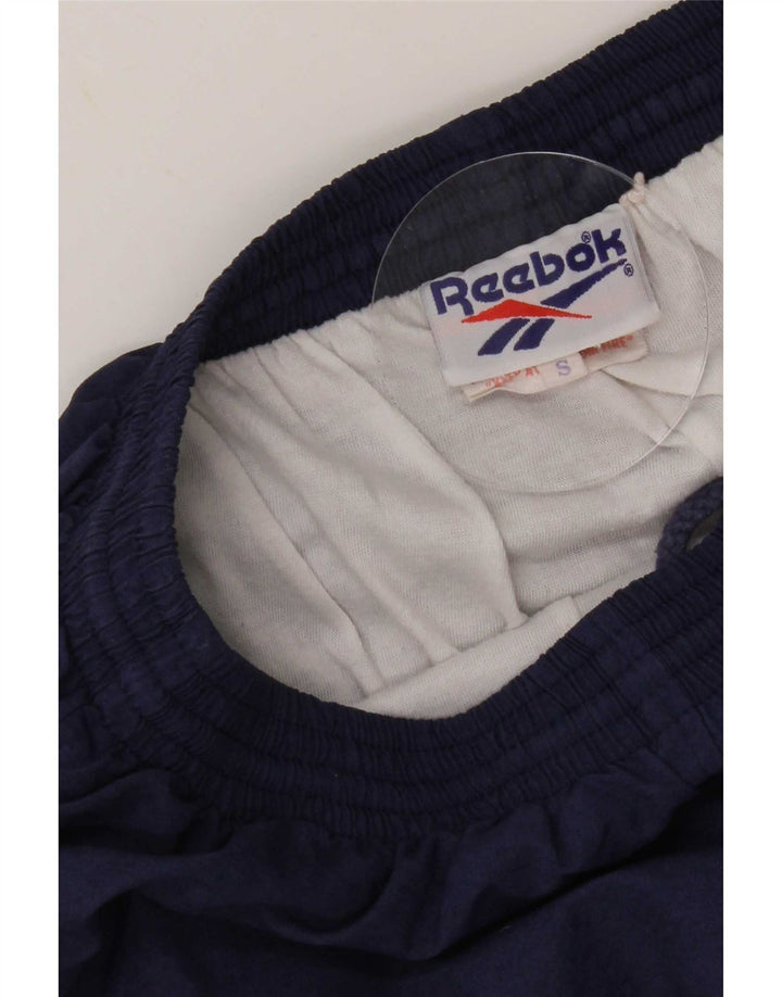 Мужские спортивные брюки Reebok, брюки-джоггеры, маленькие, темно-синие, нейлоновые