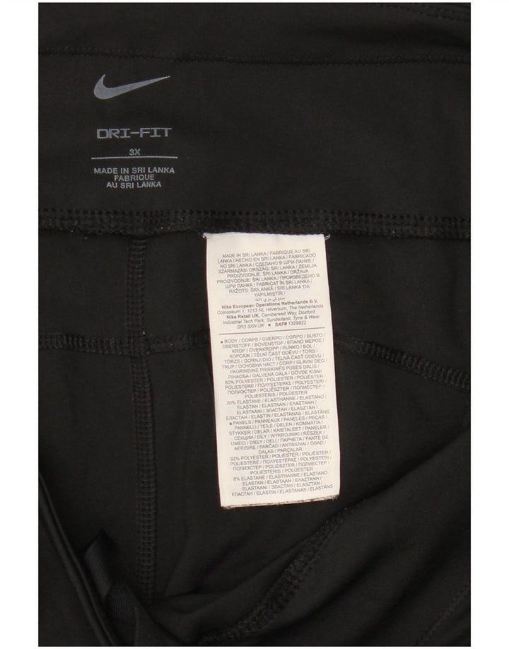 Женские леггинсы-капри Nike Dri Fit UK 22 3XL, черный полиэстер