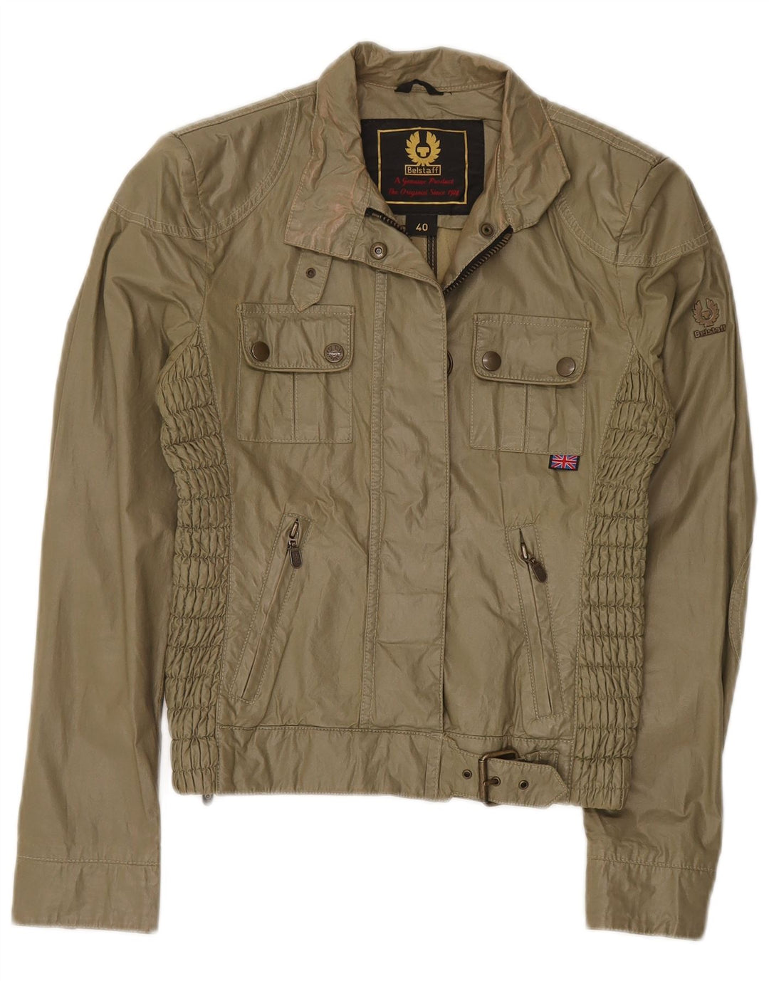 Женская куртка Belstaff IT 40, маленький цвет хаки, хлопок