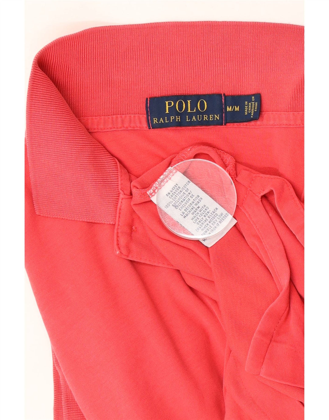 Мужская рубашка поло Polo Ralph Lauren, хлопок среднего красного цвета
