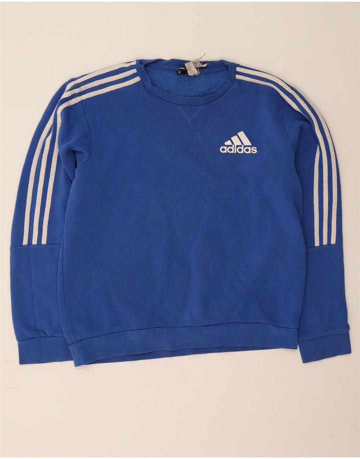 Женский свитшот Adidas UK 14, хлопковый средний синий