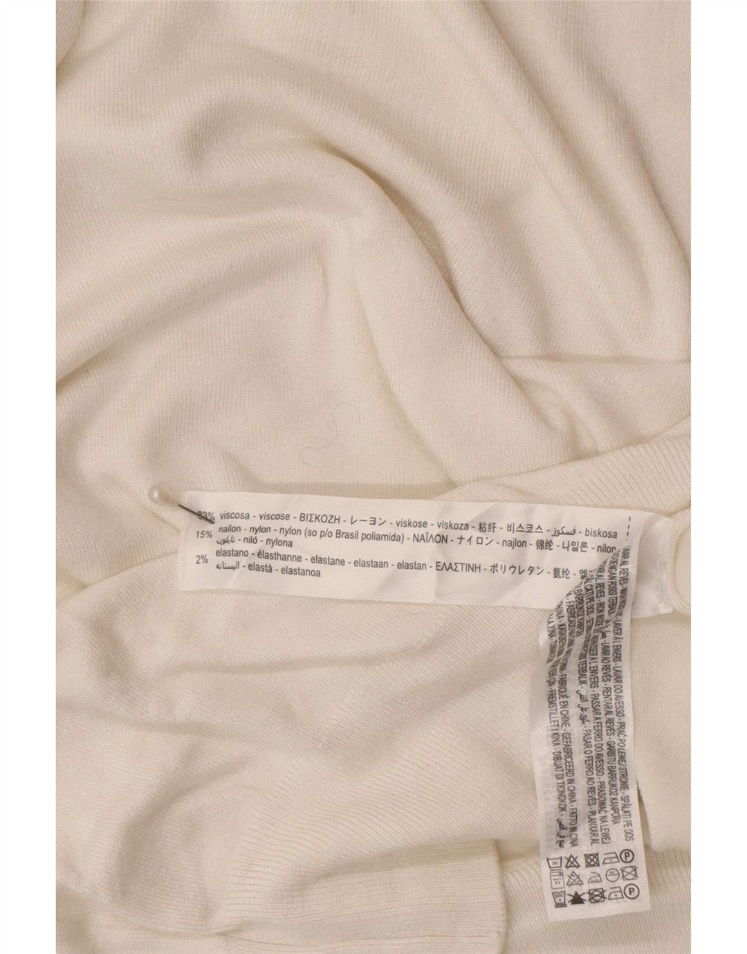 Женский джемпер с коротким рукавом Zara с высоким воротником, Великобритания 12, средний белый