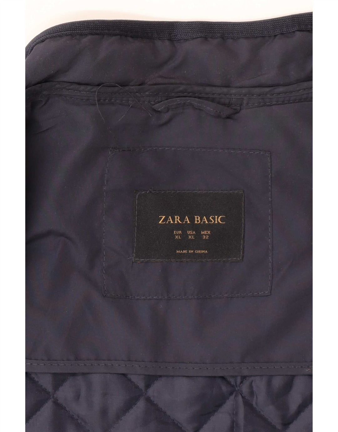 Женский стеганый жилет Zara UK 18 XL темно-синий