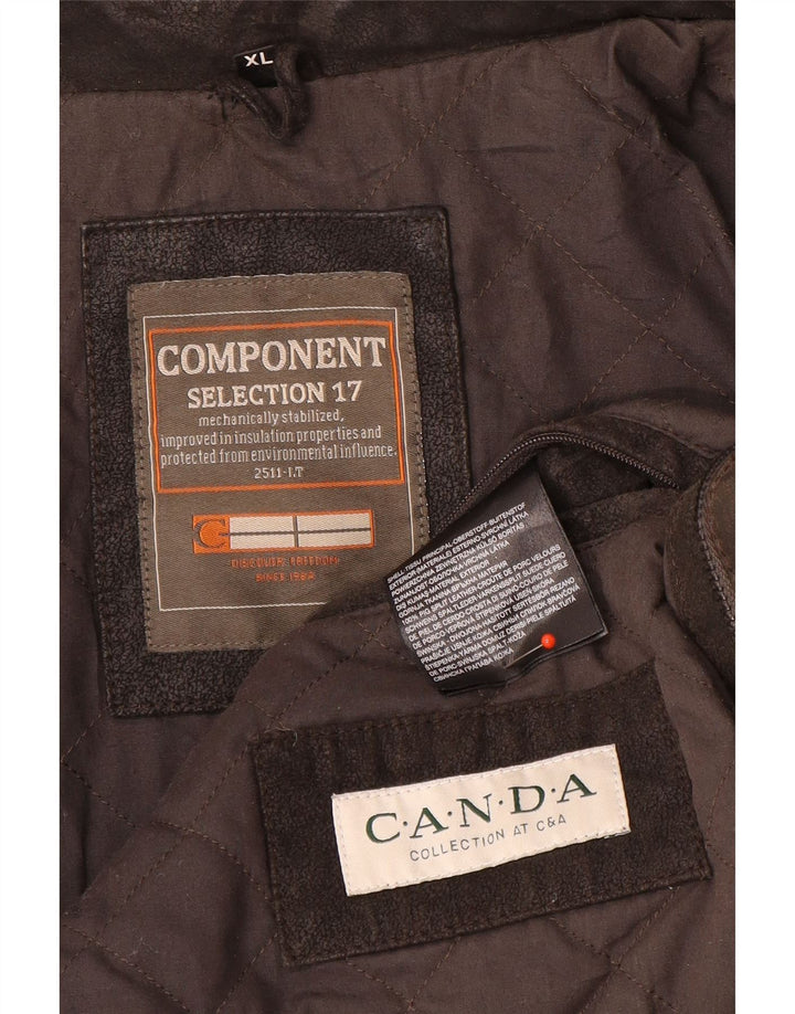 Мужская кожаная куртка Canda UK 42 XL Коричневая кожаная
