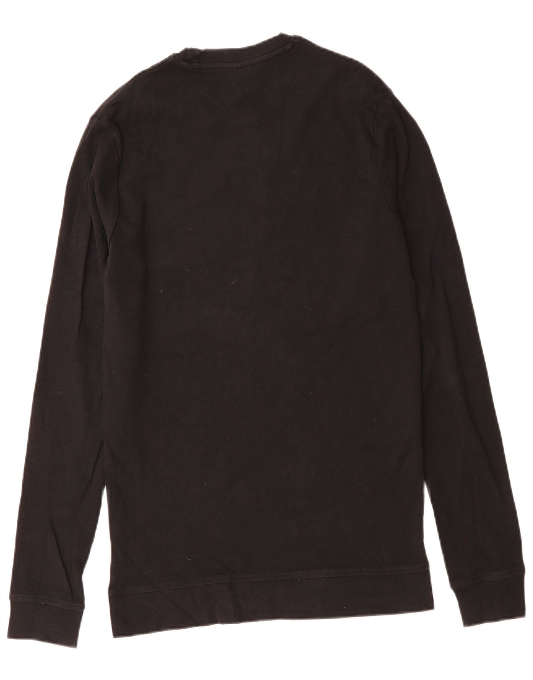 Женский топ с длинным рукавом HUGO BOSS UK 14, большой черный хлопок