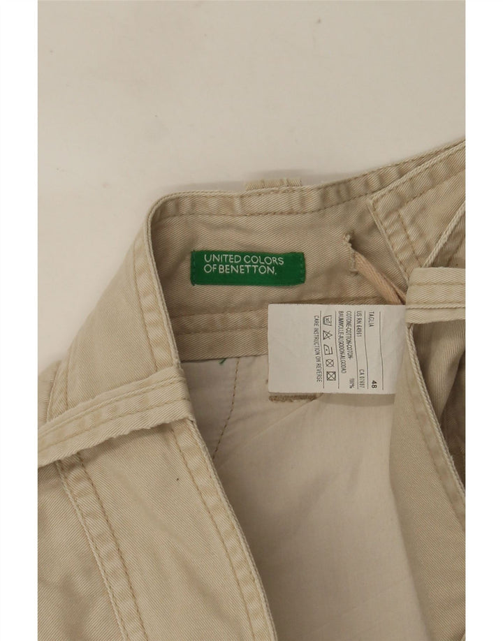 Мужские шорты карго Benetton IT 48 Medium W36 Бежевые, хлопок