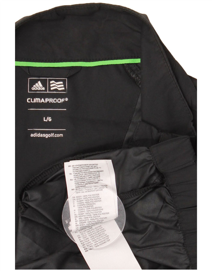 Мужской пуловер с коротким рукавом Adidas Clima Proof, большой черный спортивный костюм