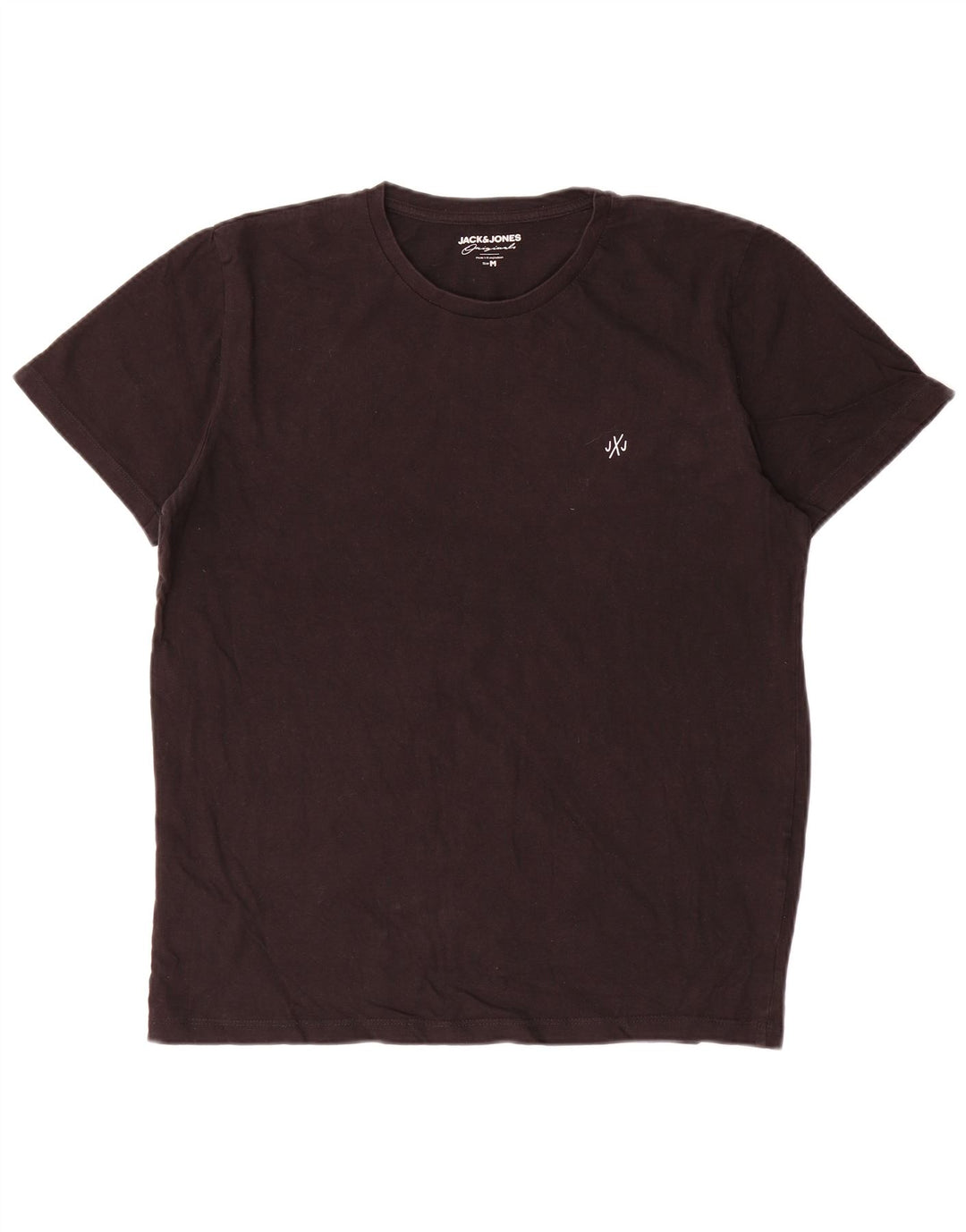 Мужская футболка Jack & Jones из хлопка среднего размера, черная