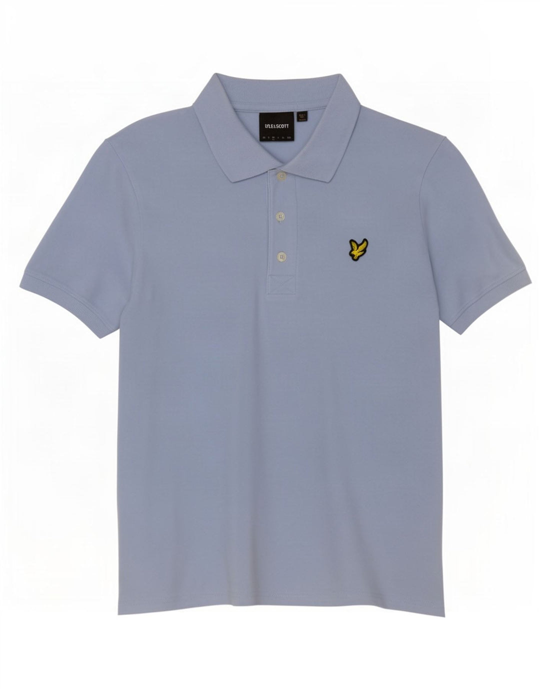 Мужская рубашка-поло Lyle & Scott, хлопок среднего синего цвета