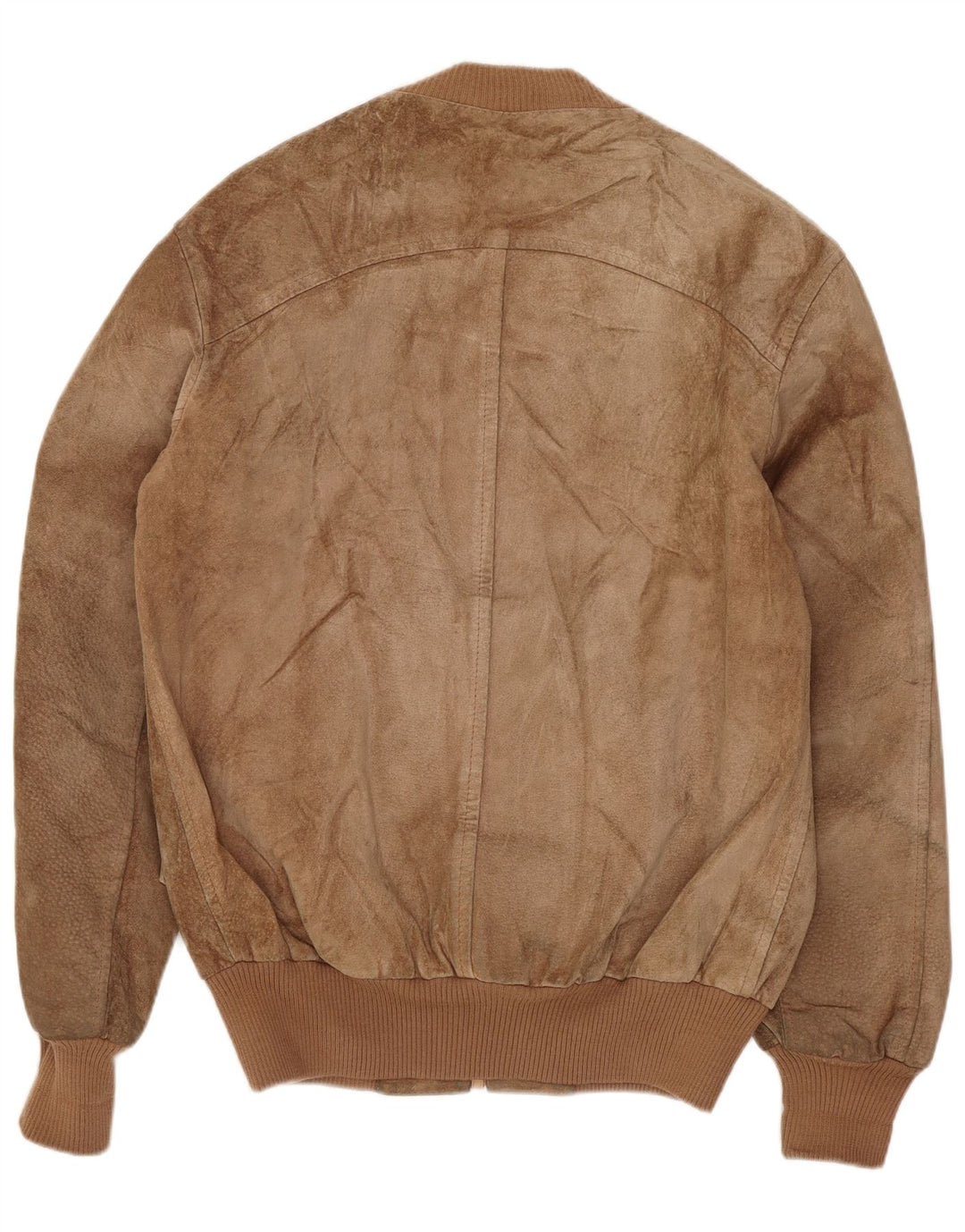 MONPEL Мужской замшевый бомбер IT 46 Маленький Коричневый Кожаный
