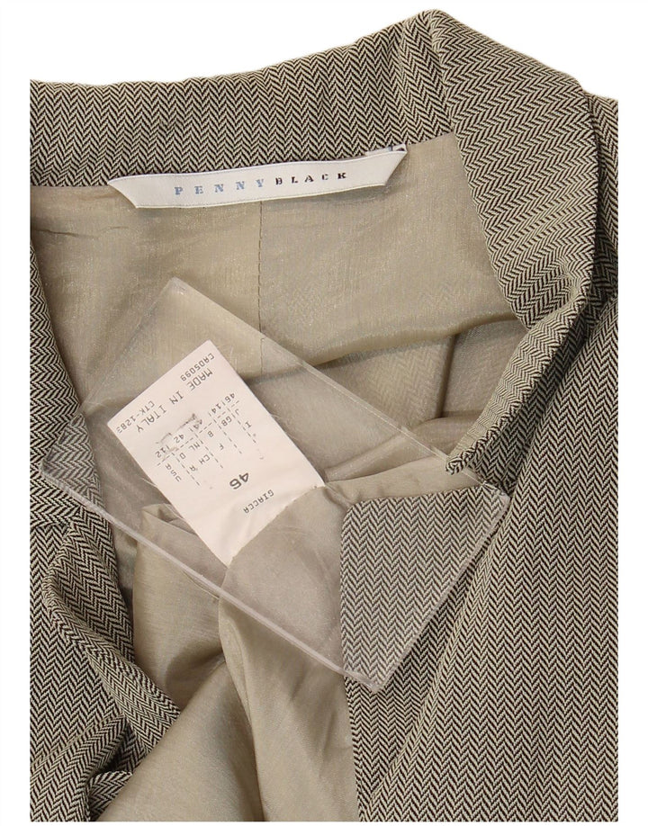 Женский пиджак Penny Black на 3 пуговицах, Великобритания, 14, большой серый, с узором «в елочку»