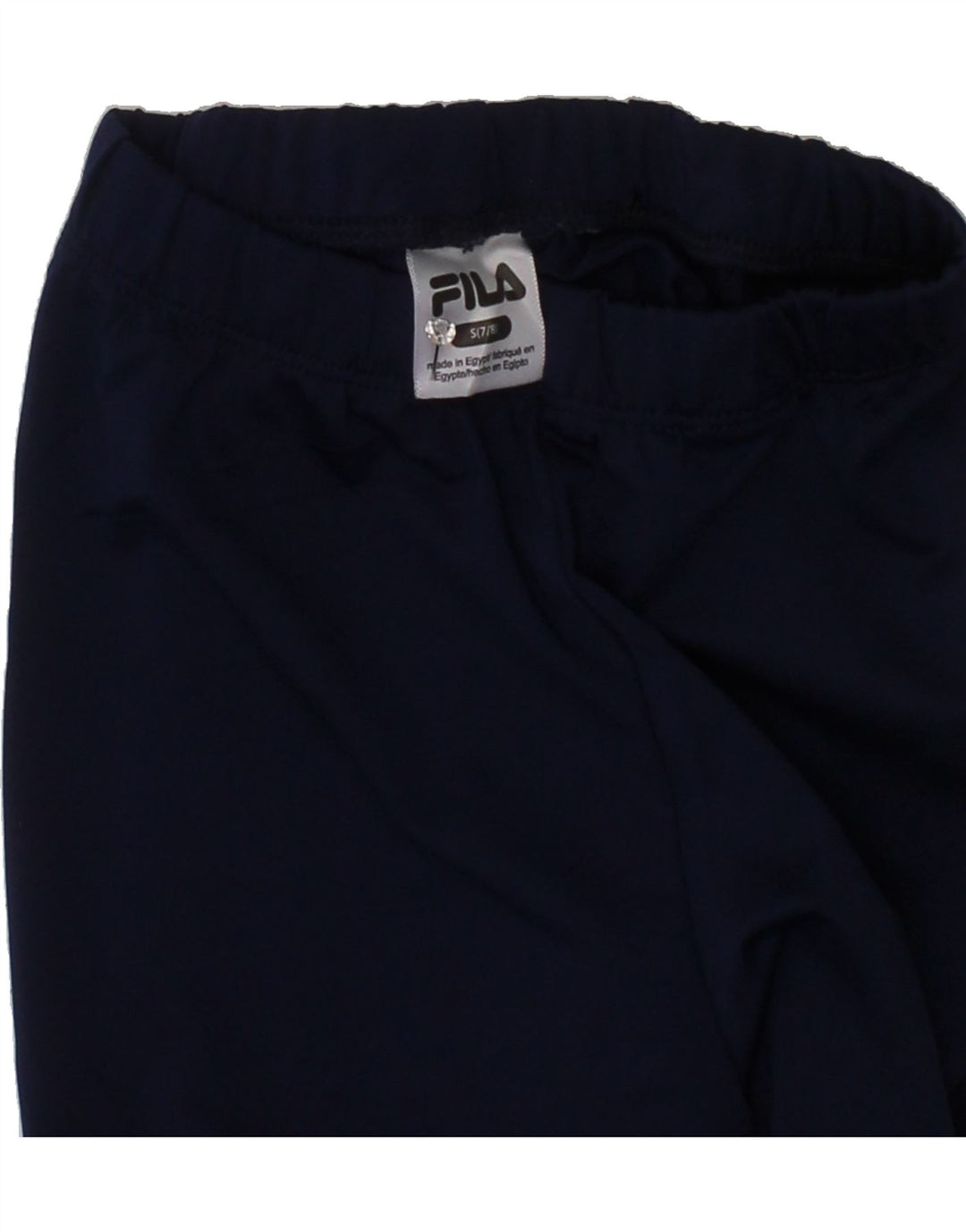 FILA Girls Graphic Leggings 7-8 Years Small Navy Blue Vintage Fila and Second-Hand Fila from Messina Hembry 